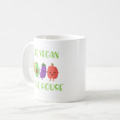 Cute Vegan in House Funny Quote Koffiemok (Voorkant links)