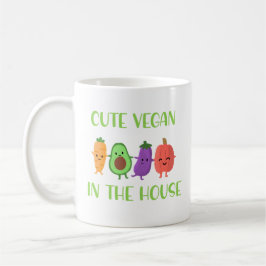 Cute Vegan in House Funny Quote Koffiemok
