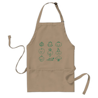 Cute Vegan Life Doodle Art Apron Standaard Schort
