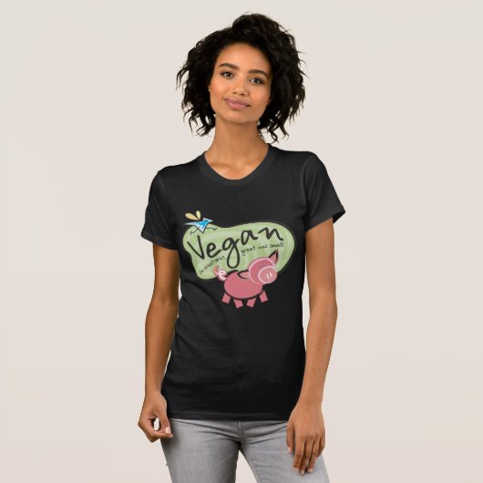 Cute Vegan Message T-shirt (Voorkant volledig)