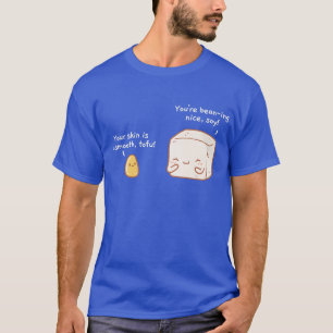 Cute Vegan Pun Tofu en Beans houden van Voedsel T-shirt