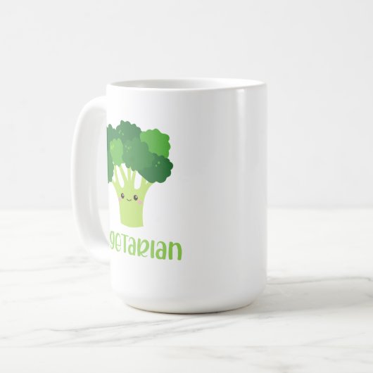 Cute Vegan Vegetarian Funny Coffee Mok (Voorkant links)