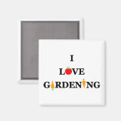 Cute Vegetable Gardener Saying Cartoon Veggies Magneet (Voorkant / Achterkant)
