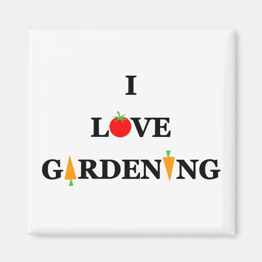Cute Vegetable Gardener Saying Cartoon Veggies Magneet (Voorkant)