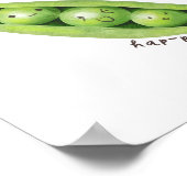 Cute Vegetable Green Sweet Peas Pun Poster (Hoek)