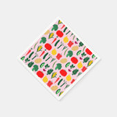Cute Vegetables Paper Napkins Servet (Hoek)