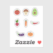 Cute Vegetables Sticker set (Vel)