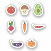 Cute Vegetables Sticker set (Voorkant)