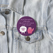 Cute Vegetarian / Animal Rights  Ronde Button 7,6 Cm (In situ)