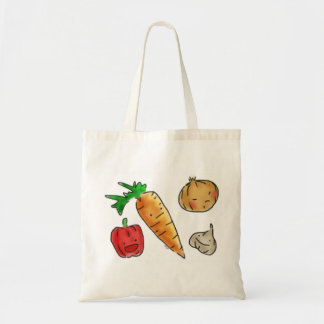 Cute Veggies Reused Grocery Canvas tas