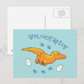 Cute Velociraptor Briefkaart (Voorkant / Achterkant)