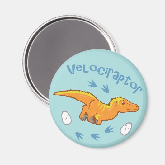 Cute Velociraptor Magneet (Voorkant / Achterkant)