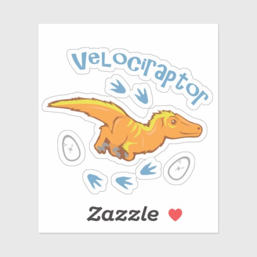 Cute Velociraptor Sticker (Vel)