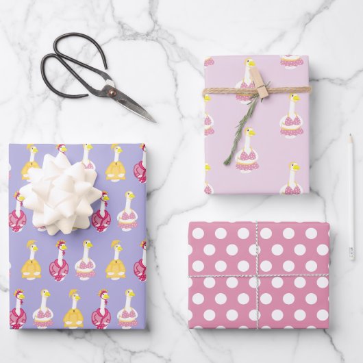 Cute Veranda Gans Kleren Inpakpapier Vel (Voorkant)