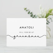 Cute verbindende hartletter font bruidsjonker voor kaart (Staand voorkant)