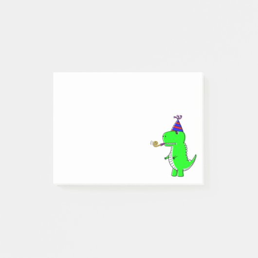Cute Verjaardag Dinosaur Post-it Notes (Voorkant)