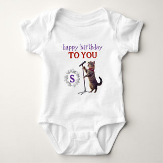 Cute Verjaardag Kat Baby Rompertje