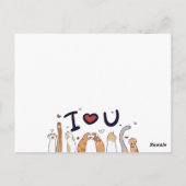 Cute verjaardag kat briefkaart (Achterkant)