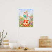 Cute Verjaardag Paard Poster – Dromerige Waterverf (Keuken)