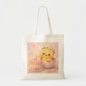 Cute Verjaardags Kip Boodschappentas Tote Bag (Voorkant)