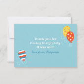 Cute Verjaardagsdinosaurus Triceratops Op Maat Roo Bedankkaart (Achterkant)