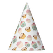 Cute verjaardagstaart patroon feesthoedjes (Links)