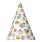 Cute verjaardagstaart patroon feesthoedjes (Rechts)