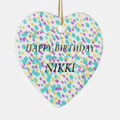 Cute verjaardagswenskaarten voor haar keramisch ornament (Rechts)