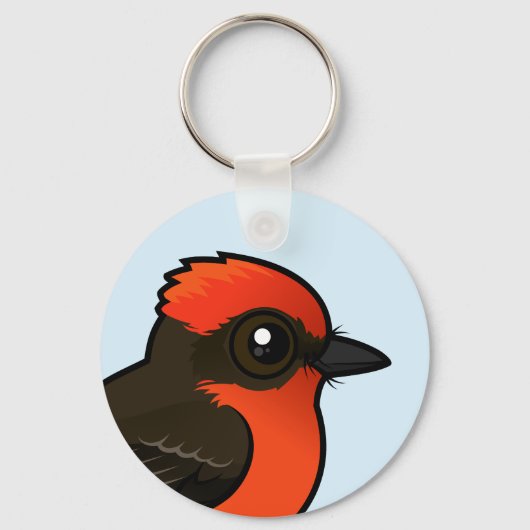 Cute Vermilion Flycatcher Sleutelhanger (Voorkant)