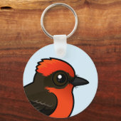 Cute Vermilion Flycatcher Sleutelhanger (Achterkant)