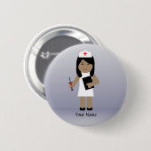Cute verpleegster 1 Aangepaste Button (Voorkant /achterkant)