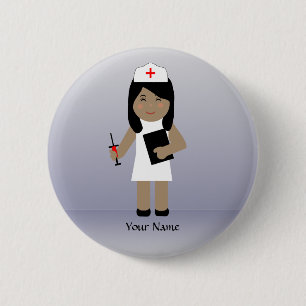 Cute verpleegster 1 Aangepaste Button