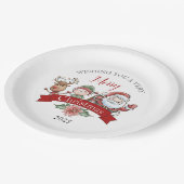 Cute Very Merry Christmas Personalized Papieren Bordje (Gekanteld)