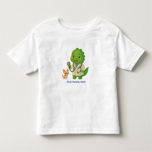 Cute Vet Dinosaur – Dino Jobs Kinder Shirts (Voorkant)