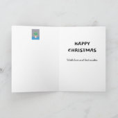 Cute, vet, ronde kerstcactus, gepersonaliseerd kaart (Binnen)