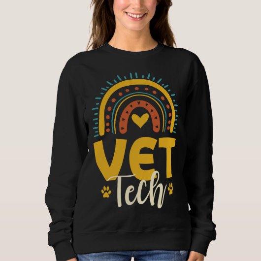 Cute Vet Tech Outfit Veterinarian Animal Nurse Trui (Voorkant)
