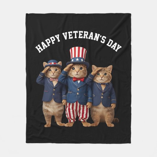 Cute Veteran's Day Fleece Blanket  (Voorkant)