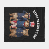 Cute Veteran's Day Fleece Blanket  (Voorkant (Horizontaal))