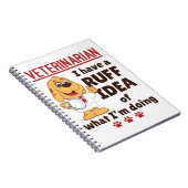 Cute Veterinarian Animal Doctor Dogtor Ruff Idea Notitieboek (Rechterzijde)
