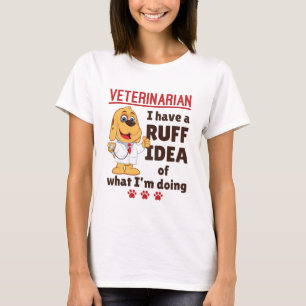 Cute Veterinarian Animal Doctor Dogtor Ruff Idea T-shirt