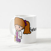 Cute Veterinarian Girl met puppy Koffiemok (Voorkant links)