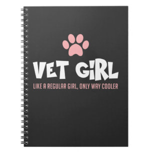 Cute Veterinarian Girl Vet Tech Woman Dierenvriend Notitieboek
