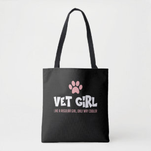 Cute Veterinarian Girl Vet Tech Woman Dierenvriend Tote Bag