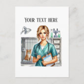 Cute Veterinarian Office customizable Briefkaart (Voorkant)