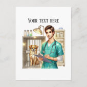 Cute Veterinarian Office customizable Briefkaart (Voorkant)
