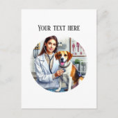 Cute Veterinarian Office customizable Postcard Briefkaart (Voorkant)