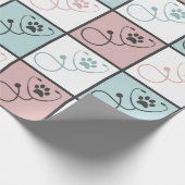 Cute Veterinarian Tech Vet Assistant Cadeaupapier (Hoek)