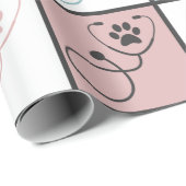 Cute Veterinarian Tech Vet Assistant Cadeaupapier (Rol Hoek)