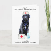 Cute Veterinary Professional Veterinary Bedankkaart (Voorkant)