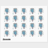 Cute Vibe Shaka Handgebaar Sticker Vel (Vel)